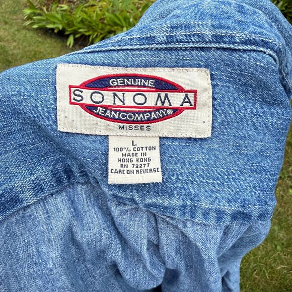 Sonoma | Large Denim Women’s Button Up - Picture 7 of 8